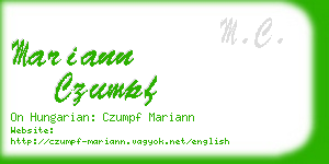 mariann czumpf business card
